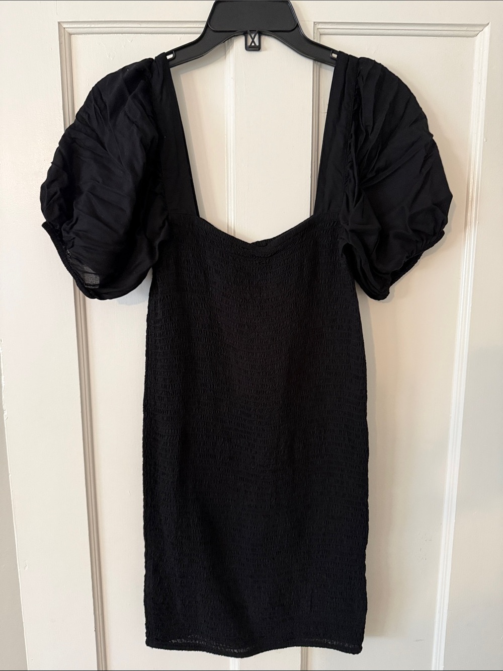 Urban Outfitters Black Puff Sleeve Mini Dress